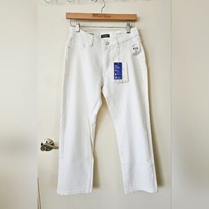 DL 1961 Rileu Boyfriend Strait White Denim Jeans